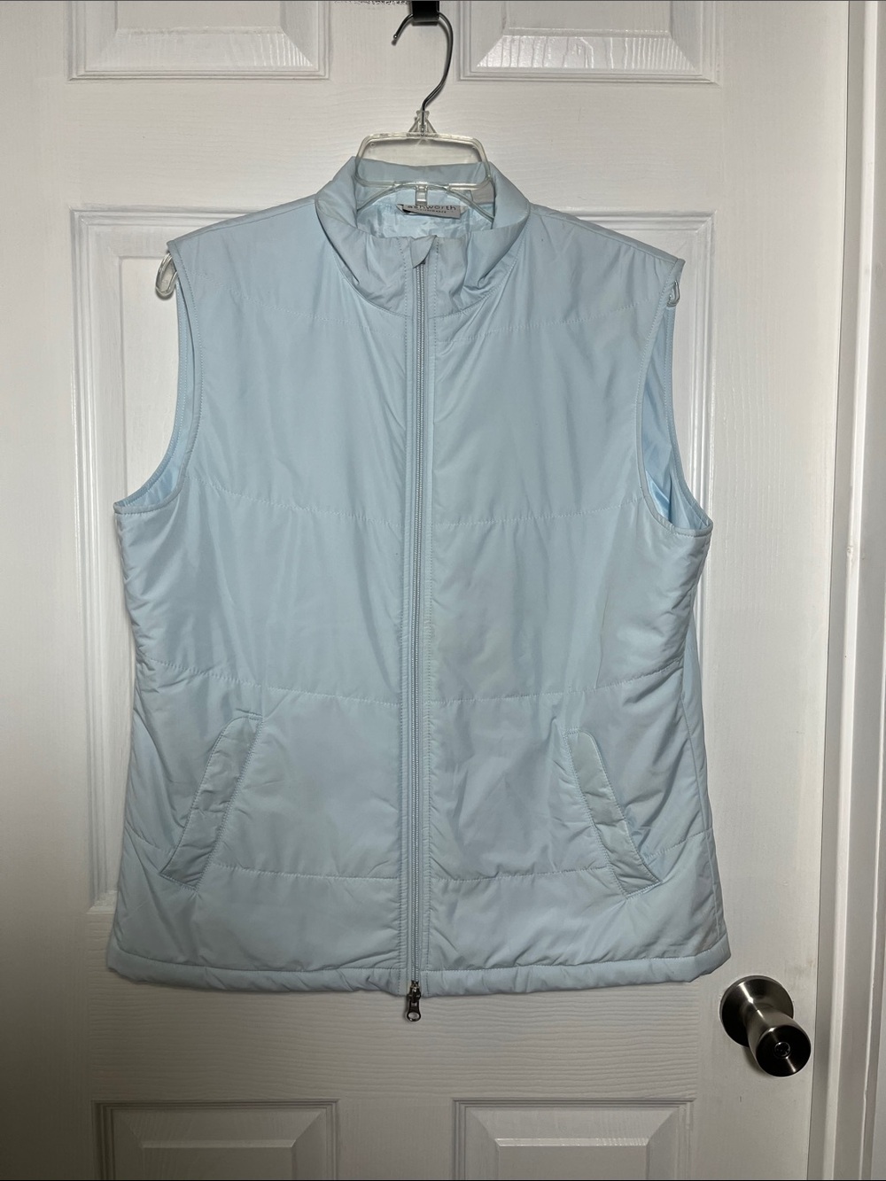 Ashworth Performance Light Blue Quilted Sleeveless Vest